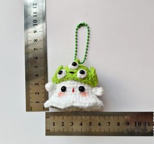 Meilleure vente transfrontalière : Porte-clés fantôme mignon tissé à la main, pendentif pour sac ou voiture, cadeau pour les couples et les meilleurs amis - Product Image 6