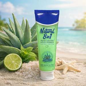 Natural Fluoride Free Chemical <b>Toothpaste</b> Sensitive Teeth Relief Deep Cleaning Whitening Fresh Breath Mint Lime Oral Care 100g - Product Image 1