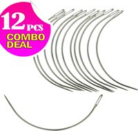 12 Combo Deal C aiguille à tisser incurvée perruque faisant des épingles aiguilles ensemble pour perruque