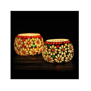 Portavelas de té de cristal de buena calidad, portavelas de cristal romántico hecho a mano para decoración de fiesta de aromaterapia, portavelas - Product Image 3