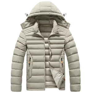 Abrigo de invierno personalizado de alta calidad para hombre, ropa de calle de seguridad con cuello levantado, estampado de diseñador, chaqueta acolchada gruesa cálida con burbujas en la parte delantera - Product Image 3