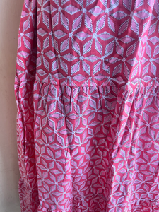 ชุดเดรสยาวพิมพ์ลายแบบบล็อกทำจากผ้าฝ้ายอินเดียสำหรับผู้หญิงชุดเดรสยาวสำหรับฤดูใบไม้ร่วง - Product Image 5