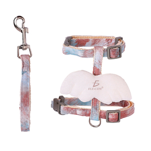 Pettorina per Gatti Piccoli con Dettaglio a Ali, Stile Semplice, in Neoprene e Nylon, con Dettagli in Acciaio Inossidabile, Anti-Fuga, Fantasia Floreale - Product Image 4