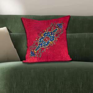 Coussin imprimé Kilim Heritage - Coussin décoratif turc vintage pour la maison, 20"x20" - 50x50 cm - Product Image 3