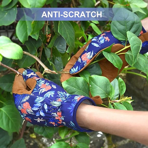 ถุงมือทำงานเพื่อความปลอดภัยในสวนทำจากหนังไมโครไฟเบอร์สำหรับผู้หญิงถุงมือป้องกันพร้อมโลโก้ออกแบบได้ตามต้องการ - Product Image 5