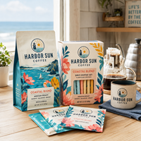 Boîte à café filtre personnalisée AT PACK avec sachets individuels, ensemble d'emballage cadeau pour torréfacteurs, cafés et marques privées