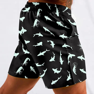 Short de plage professionnel à haute élasticité 100% coton pour homme, motif solide à séchage rapide, style décontracté, sources chaudes - Product Image 6