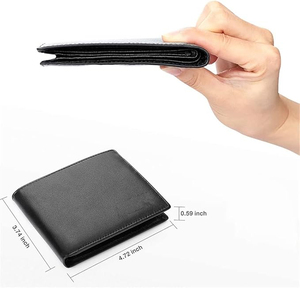 Cartera de Cuero para Hombre de Alta Calidad GENTS GARB, Diseño Sólido, Cierre Personalizado, Forro de Poliéster, Multifuncional y de Gran Capacidad - Product Image 5