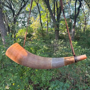 Tankard แตรขัดเงาแบบดีลักซ์งานฝีมือธรรมชาติสำหรับคนรักเบียร์และทุ่งหญ้า - Product Image 1