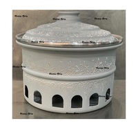 Plat de service en aluminium de qualité supérieure avec décor islamique, couleur argent, qualité supérieure, en gros