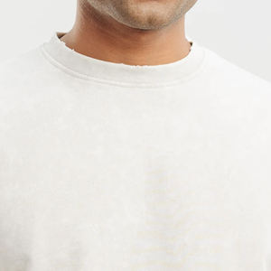 เสื้อยืดผู้ชายทรงครอปบ็อกซี่เสื้อยืดสำหรับผู้ชายเสื้อยืดผ้าฝ้าย100% โลโก้ DTG แบบสั่งทำ - Product Image 5