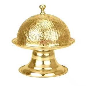 Gold Plated Top Acrylic Base Premium Quality Modern Metal Arabic Date Bowl Set Eco-Friendly Durable Kitchen Serveware <b>with</b> <b>Lids</b> - Product Image 5