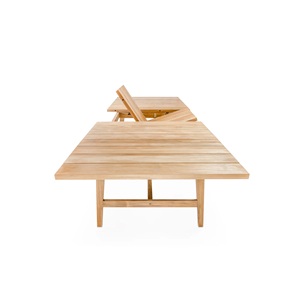 Ensemble de salle à manger en cadre en bois de teck massif de couleur naturelle et matériau de haute qualité pour une utilisation intérieure et extérieure - Product Image 4