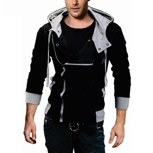 เสื้อฮู้ดผู้ชายใส่ได้ทั้งชายและหญิงมีสายหนังพิมพ์ลายนูนสีดำสำหรับฤดูหนาวขนาดพิเศษสั่งปัก - Product Image 6