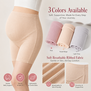 Short de maternité ajustable à prix abordable avec dentelle à la taille et à la jambe, extensible - Product Image 6