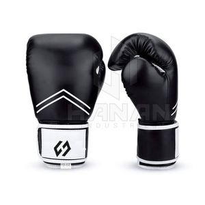 Guantes de boxeo de cuero PU con logotipo personalizado duradero-Diseño ligero con bloqueo acolchado para La Palma y el pulgar - Product Image 1