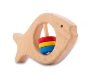 Hochet en bois doux biologique pour bébé, écologique, non toxique, jouet doux pour nouveau-nés, nourrissons de 0 à 24 mois, unisexe, de 2 à 4 ans, pour la dentition - Product Image 2