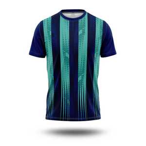 เสื้อยืดฟุตบอลผู้ชายลายทางแบบ3D เสื้อเจอร์ซีย์แขนสั้นพิมพ์ลายทางแบบเรียบง่ายฤดูร้อน - Product Image 1