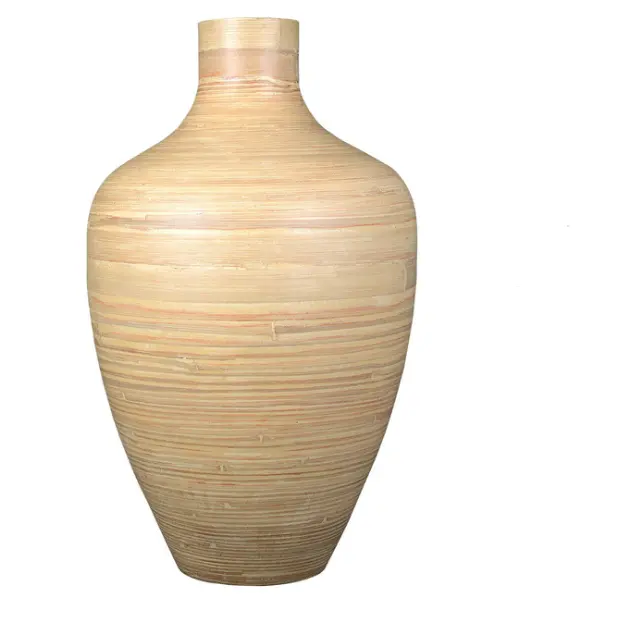 Оптовая продажа, Высококачественная популярная Экологичная Новая коллекция декоративной бамбуковой вазы во Вьетнаме