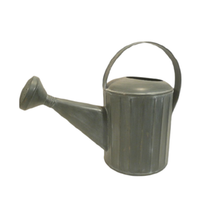 Arrosoir en métal martelé fini gris enduit de poudre extérieur décoratif aspect moderne décor de jardin arrosoir en métal - Product Image 4