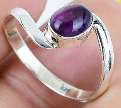 Bague de bijoux faits à la main en améthyste naturelle nouveauté 925 bague de bijoux à la mode en argent sterling massif - Product Image 4