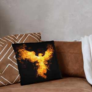 Almohada estampada Phoenix Rise: diseño moderno y abstracto de pájaro de fuego, 8"x16" - 20x40 cm - Product Image 2