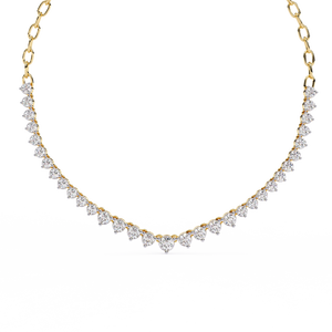 Lab Grown Diamond 18K Gold <b>Necklace</b> for Women Beautiful Jewelry Piece - Product Image 6