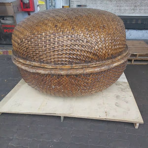 Barco Redondo de Pesca Tradicional Vietnamita de Bambú, Hecho a Mano, Pedido al por Mayor - Product Image 1