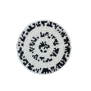 Posavasos de sandía con cuentas hechos a mano, decoración de mesa vibrante para bodas, fiestas y hogar de la India - Product Image 2