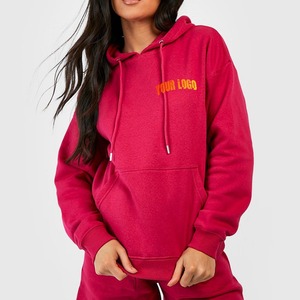 Sudaderas con capucha de gran tamaño de ajuste relajado cómodo suave grueso de alta calidad para mujer Sudaderas con capucha de marca de moda diseñadas Premium - Product Image 4