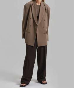 Elegante Blazer Largo de Terciopelo para Mujer, Corte Entallado, Transpirable, Chaqueta de Traje para Oficina, Ropa de Negocios y Casual 2026 - Product Image 2