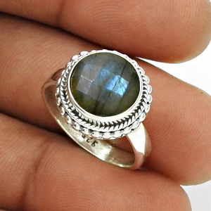 Trendy <b>Labradorite</b> Cut Gemstone Customized <b>Ring</b> 925 Sterling Silver Jewelry Engagement <b>Rings</b> Fine Jewelry Exporters Manufacturer - Product Image 6