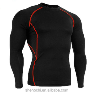 UV en blanco MMA Rash Guard para hombres logotipo personalizado impreso camisa de compresión sublimada BJJ Surf gimnasio ropa larga patrón liso verano - Product Image 2
