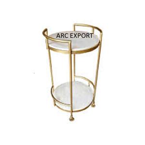 Lovely <b>Orange</b> Color Serving Trolley With 2 Tier Antique Modern Unique <b>Home</b> Decor Serving Trolley for Hotel <b>Accessories</b> Supplies - Product Image 2