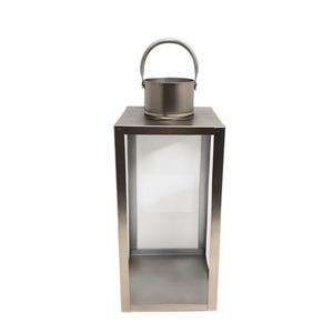 Lanterne carrée en fer et verre avec poignée Lanterne décorative de couleur noire pour la décoration de la maison et de la table personnalisée - Product Image 5