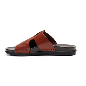 Lightweight <b>Men's</b> Leather <b>Slippers</b> Custom Logo Design with <b>Open</b> <b>Toe</b> Fashion Style Reasonable Prices for Regular Length - Product Image 3