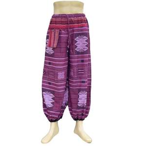 กางเกงผ้าฝ้ายสไตล์โบโฮสไตล์ชนเผ่าผ้าฝ้าย100% ทรงหลวมแบบลำลองสำหรับสวมใส่และเดินทางสวมใส่สบายใช้ในชีวิตประจำวัน - Product Image 5