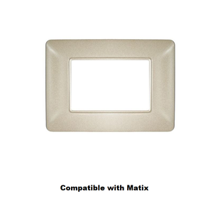 Placa de Cobertura de Tecnopolímero de 3 Módulos, Color Arena - Product Image 1