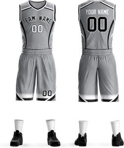 Uniforme de basket-ball personnalisé imprimé, séchage rapide, haute qualité, respirant, sublimation, design personnalisé, ensemble de sport d'équipe - Product Image 1