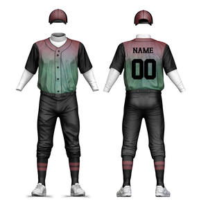 Custom Men Baseball Uniform Factory Direct Supply Quick Dry Sublimation Print Teamwear OEM ODM <b>Sports</b> <b>Apparel</b> - Product Image 1