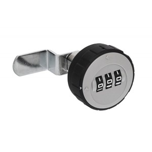 Serrure à combinaison Euro-Locks A151 pour armoires (panneau max. 10mm), rond, gris - Product Image 1