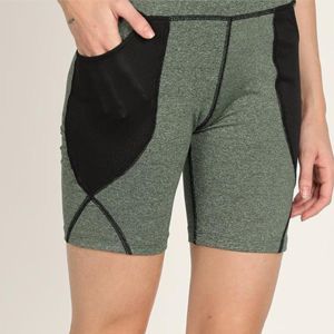 Pantalones cortos de verano para mujer de talla grande | Pantalones cortos casuales de cintura alta elásticos cómodos con bolsillos | Algodón, poliéster - Product Image 5