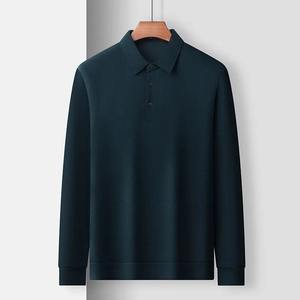 Camiseta de polo de corte ajustado naranja elegante para hombre, ropa de calle básica cómoda, ropa de lona de algodón con patrón sólido, camiseta sin logotipo - Product Image 6