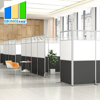Paravent pliable portable EBUNGE personnalisé en MDF et aluminium de 32 mm pour bureau, hôtel, restaurant, école