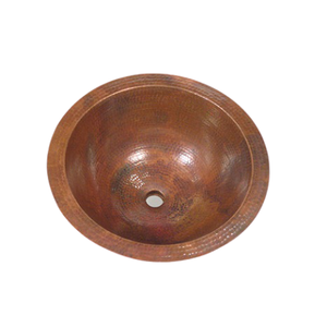 อ่างล้างหน้าในครัวทองแดงอ่างล้างจานทรงกลมดีไซน์นูน - Product Image 3