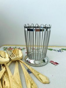ที่ใส่ช้อนส้อมโลหะขัดเงาทองดีไซน์ทันสมัยปรับขนาดได้ตามต้องการ - Product Image 6
