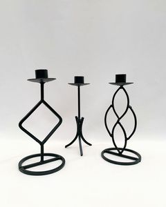 Bougeoir en fer rétro mat moderne de conception de cercle bougeoirs de style européen - Product Image 3