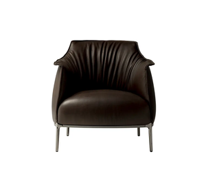 Muebles Comerciales, Sofá de Cuero Vacuno Nórdico para Sala de Estar Minimalista, Sillón para Vestíbulo de Hotel - Product Image 6