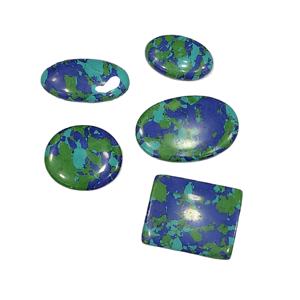 Bonne qualité mélange forme belle coupe synthétique Azurite Malachite pierres précieuses en vrac pour la fabrication de bijoux avec taille personnalisée - Product Image 1