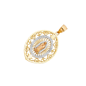 เครื่องประดับทองเหลืองเพชร Guadalupe สำหรับเด็กสุดอินเทรนด์14K สีเหลืองทองสามโทนชุบดีไซน์แบบดั้งเดิมใหม่ - Product Image 2